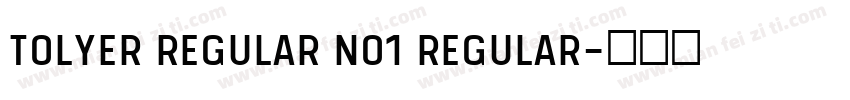 Tolyer Regular no1 Regular字体转换